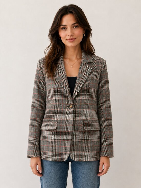 la femme wonderer Jackets & Blazers - La Femme Wanderer Plaid Blazer Jacket NWT